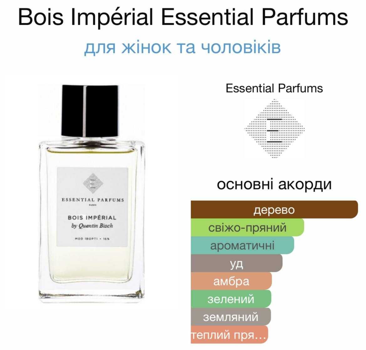 Розпив Essential Parfums Bois Imperial, The Musc. Распив парюфмерии!