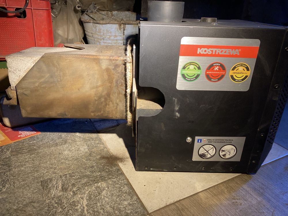 Palnik na pellet Kostrzewa 32 kW z zasobnikiem – gotowy do montażu
