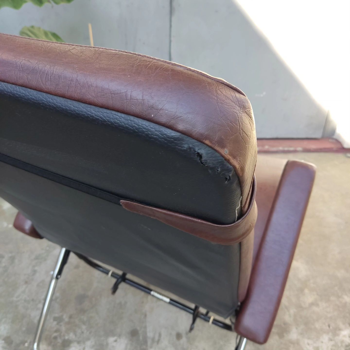 Fotel rozkładany Lama Francja lata 60 te leżak vintage design