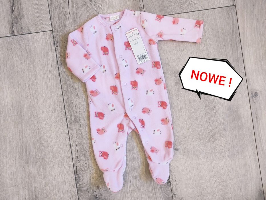 NOWY polarowy pajacyk niemowlęcy / F&F różowy