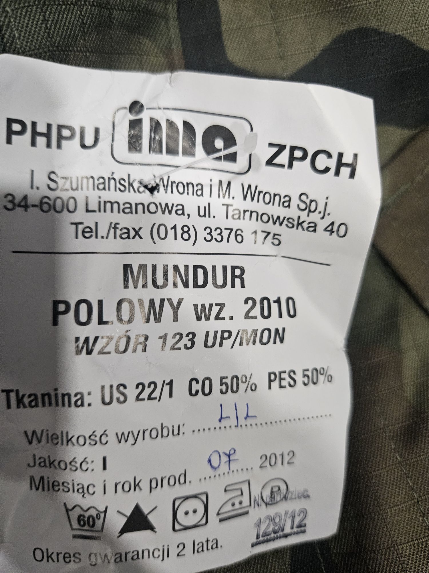 Wojskowy mundur polowy