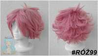 My hero academia Mina Ashido bnha cosplay wig krótka różowa z grzywką