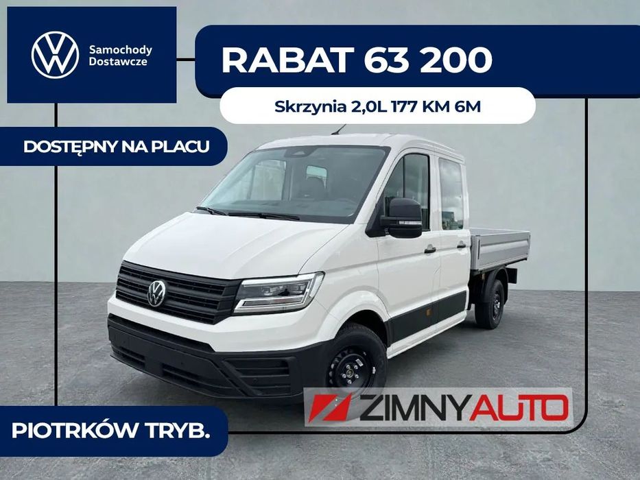 Volkswagen Crafter 35 Skrzynia  Skrzyniowy z podwójną kabiną NOWY 2,0L 177 KM Manual 6 biegów