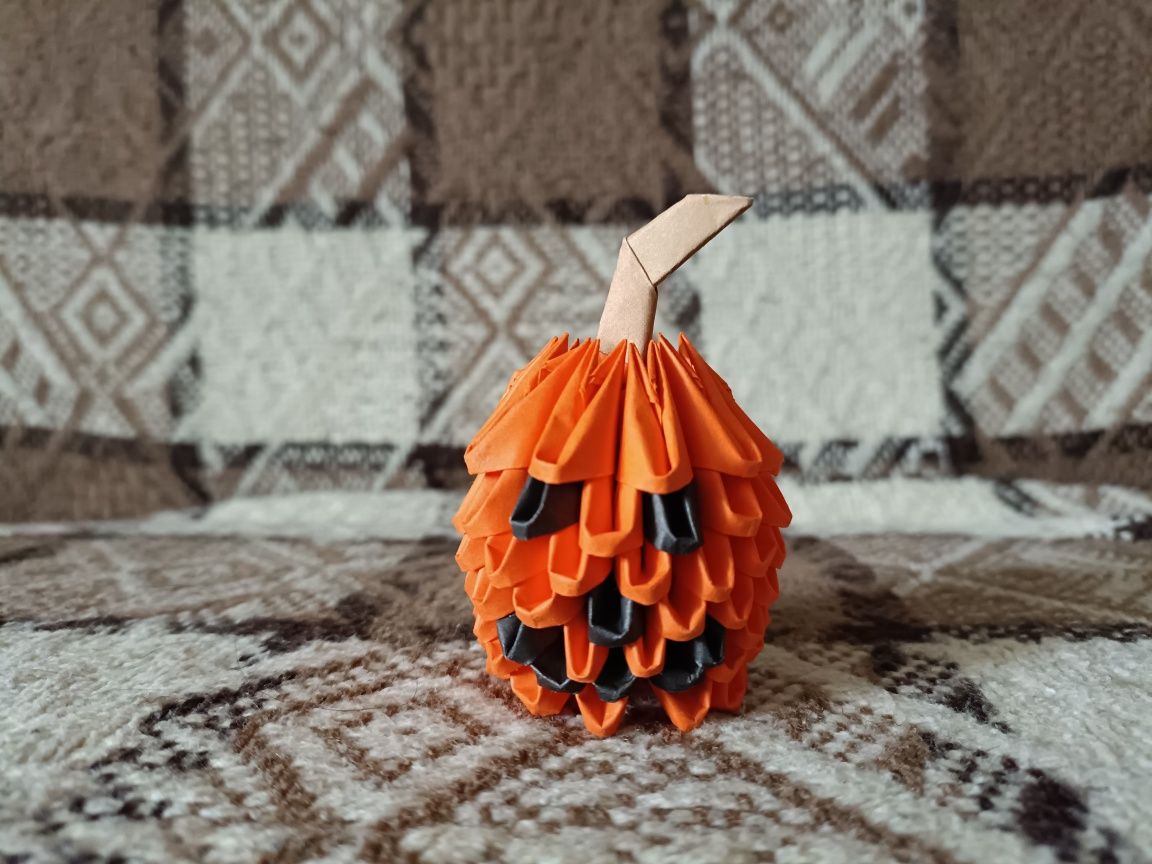 Mini Dynia Halloween Origami Modułowe 3D