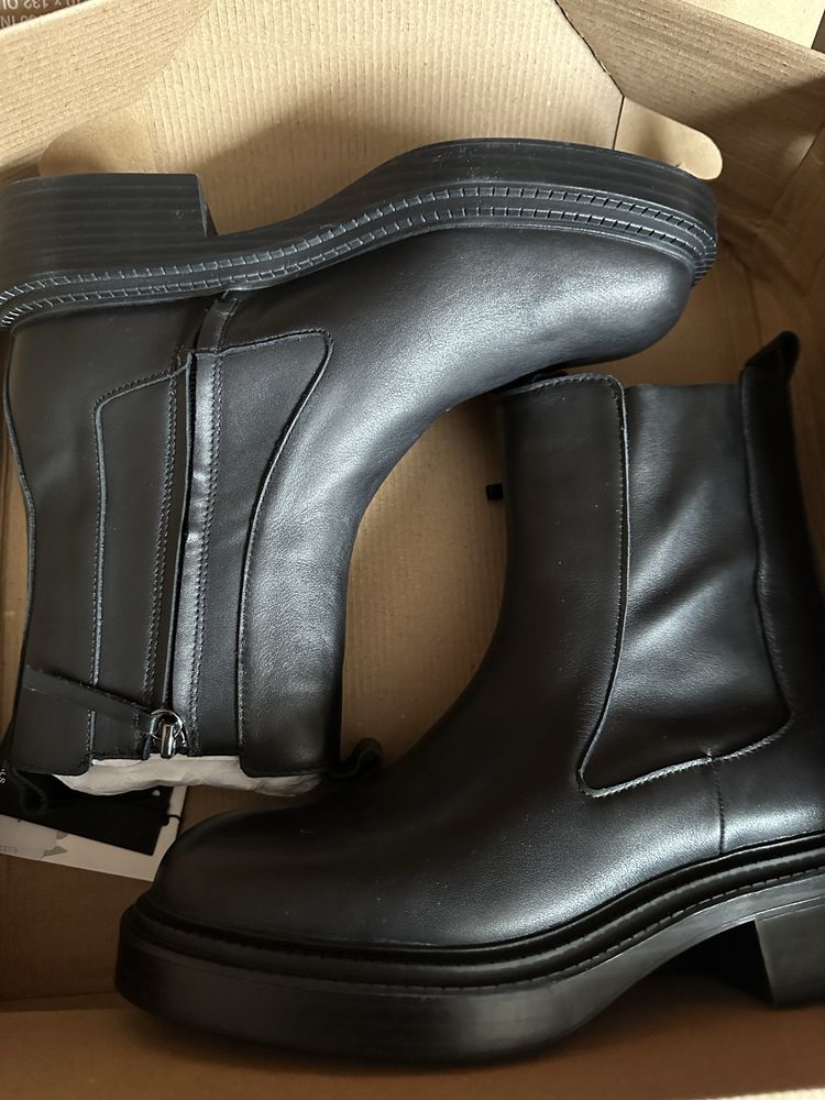 Нові шкіряні черевики ( ботинки, челсі , чоботи ) Zara 36 38 39 41