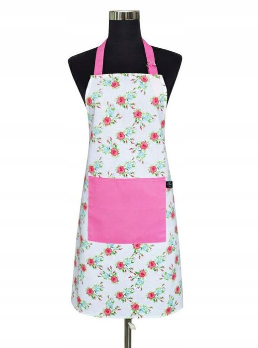 Fartuch Kuchenny Praktyczny 60x75 Bawełna z Kieszonką English Rose