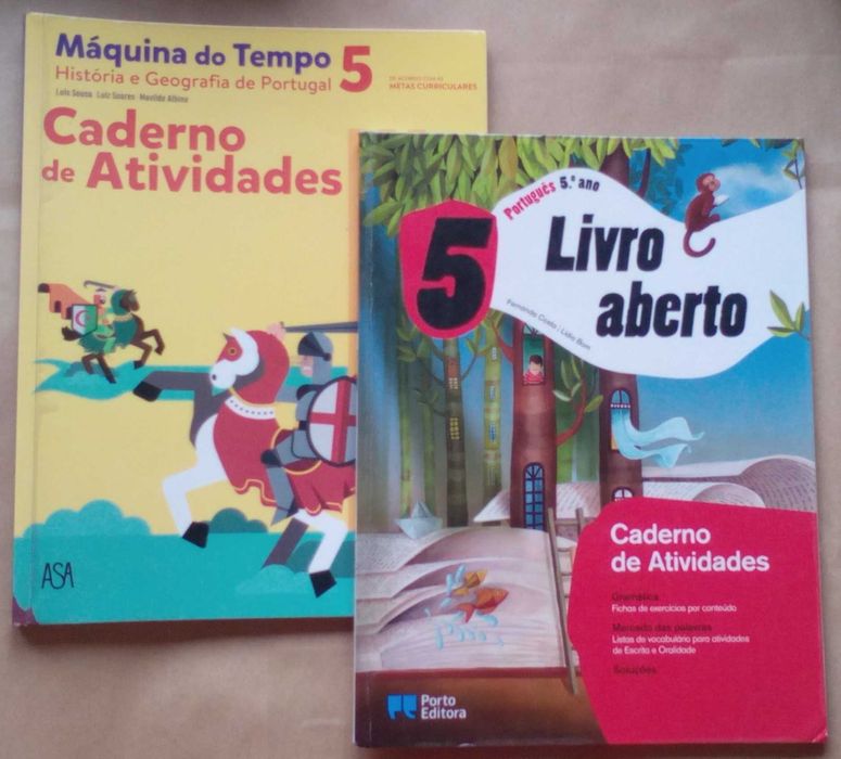 Manuais / cadernos se actividades 5 ano