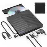 Nagrywarka DVD CD zewnętrzna napęd DVD-ROM USB-C SD USB 3.0 Napęd