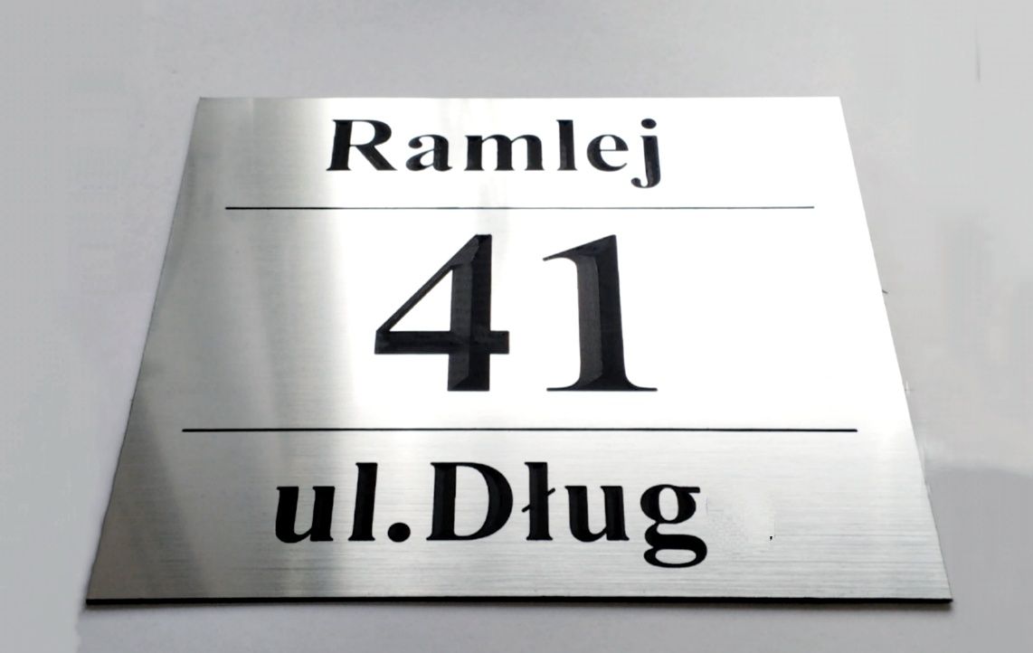 Elegancka personalizowana Tabliczka adresowa numer domu cyfry litery