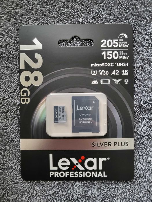 Карта памяти 128GB microSDXC Lexar Professional Silver Plus