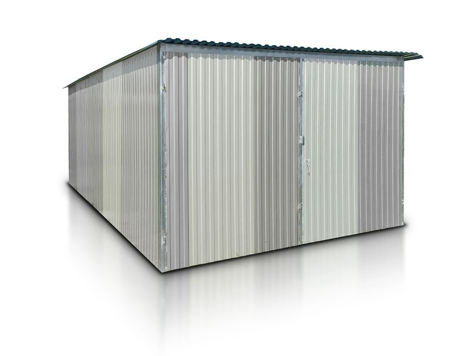 Garaż blaszany jednostanowiskowy 3x5m II gatunek - Dach jednospadowy,