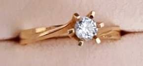 Nowy pierścionek z brylantem 0,24 ct