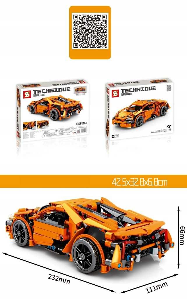 Mega KLOCKI klocków Technic Sembo Ford GT 469 el.