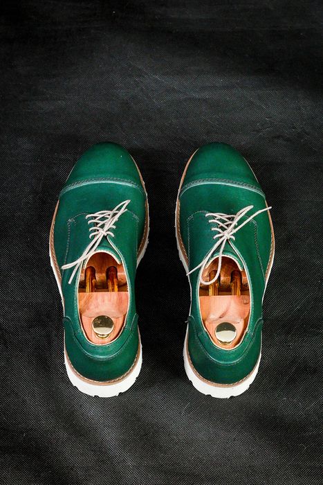 Туфлі дербі з натуральної шкіри