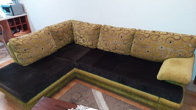 Rogówka sofa kanapa z funkcją spania z fotelem