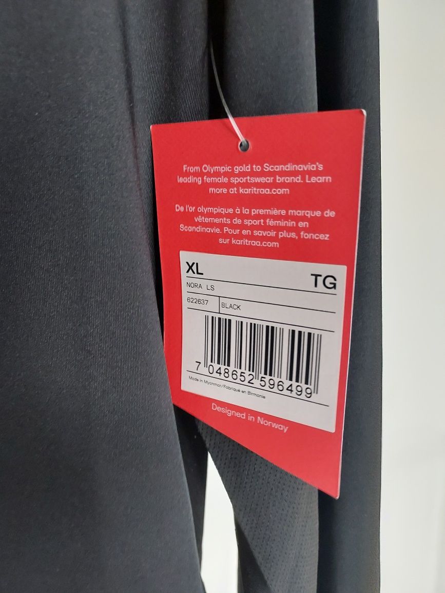 Nowa czarna bluzka termo Kari Traa XL