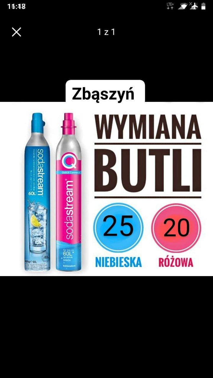 SodaStream soda stream wymiana butli