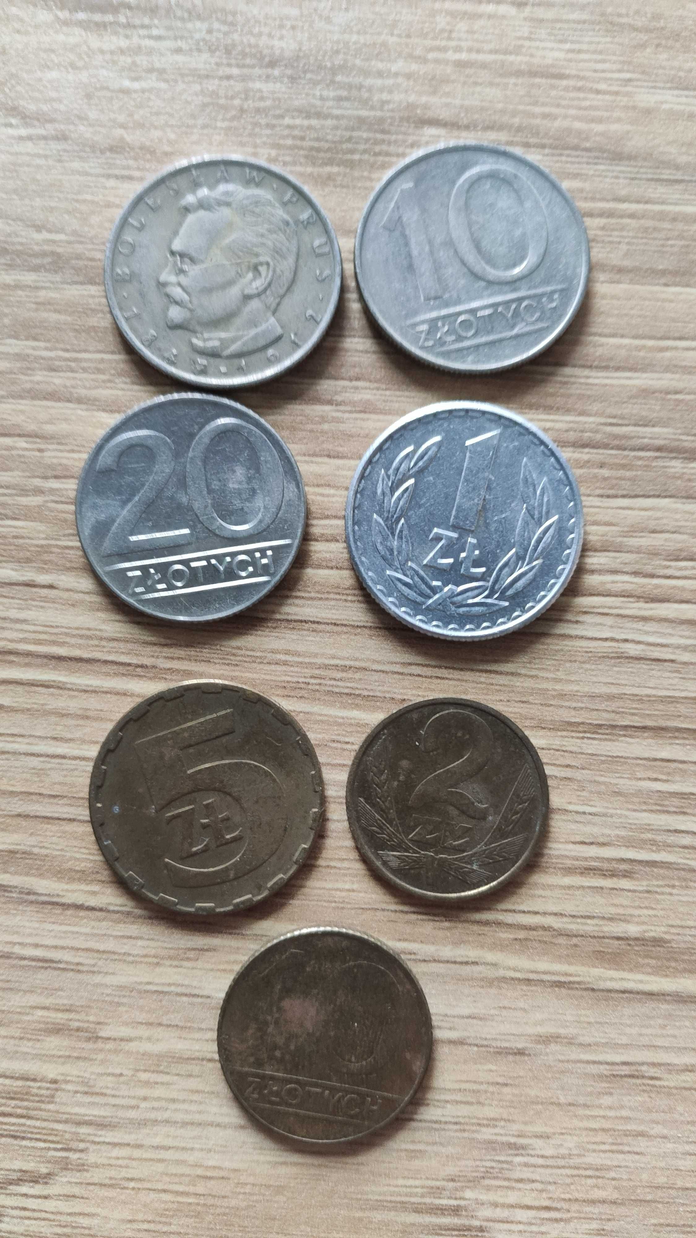 monety z PRL 1 zl ,2 zl, 5 zl 20 zl,10 zl   tanio