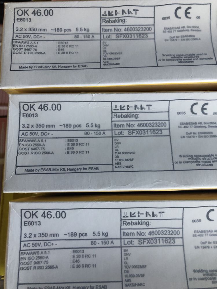 Elektroda Esab OK 46 3,2.  2.5 4.0