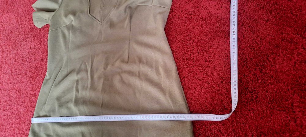 Sukienki z grempliny brązowa i beżowa