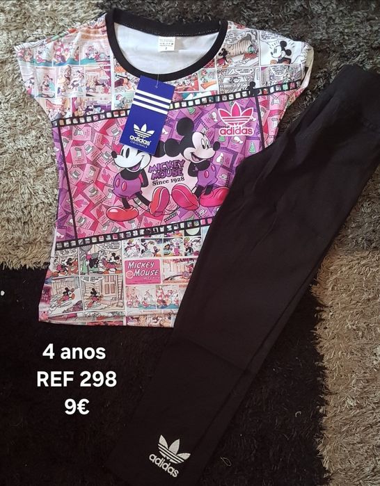 Conjunto de leggings e t-shirt tamanho 4 anos novo