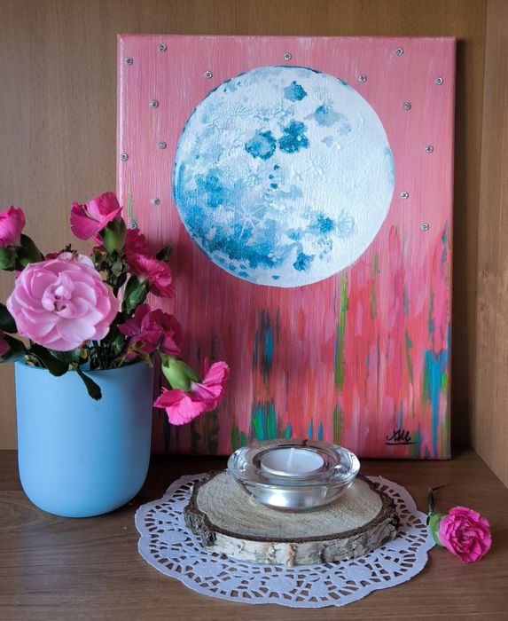 Obraz z księżycem