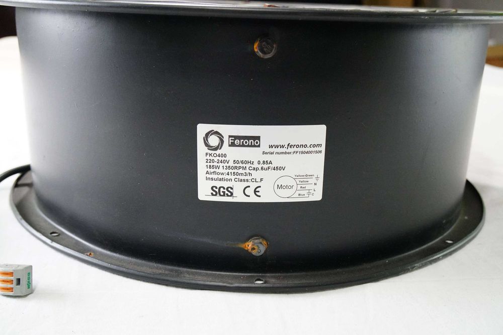 Wentylator osiowy kanałowy FERONO FKO400 185W 4150 m3/h wodoszczelny