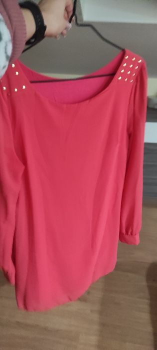 Túnica coral manga comprida