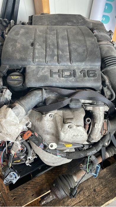 Silnik 1,6HDI 90KM kompletny (skrzynia, turbo, elektronika )