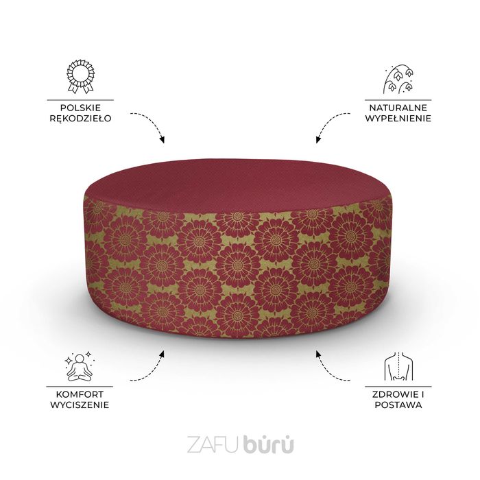 Poduszka do jogi i medytacji ZAFU z gryką – LOVEBURU