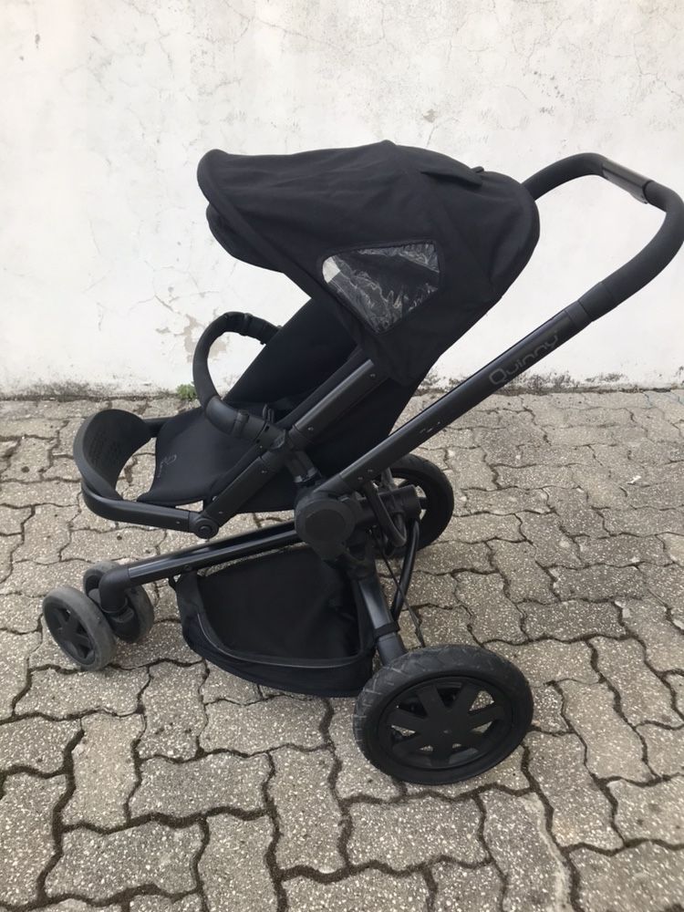 Carrinho Quinny Buzz 3 Black Line, Ovo Maxi Cosi Cabriofix Total Black