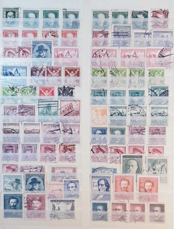 Czechosłowacja. Stare znaczki pocztowe. Zestaw.