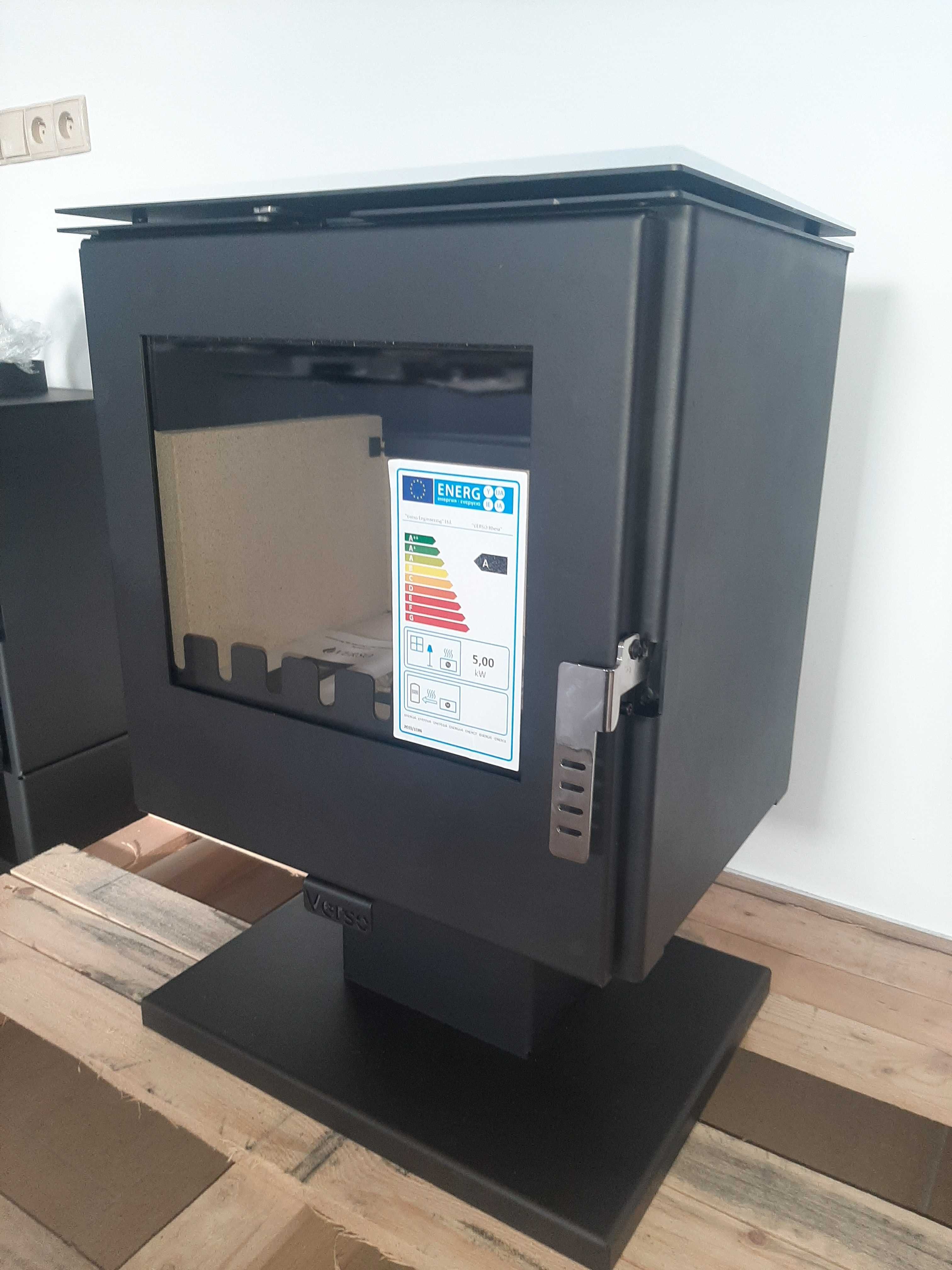 Piec Kominek wolnostojący VERSO RHEIA P 79 x 51 x 42 cm 5kw. A+