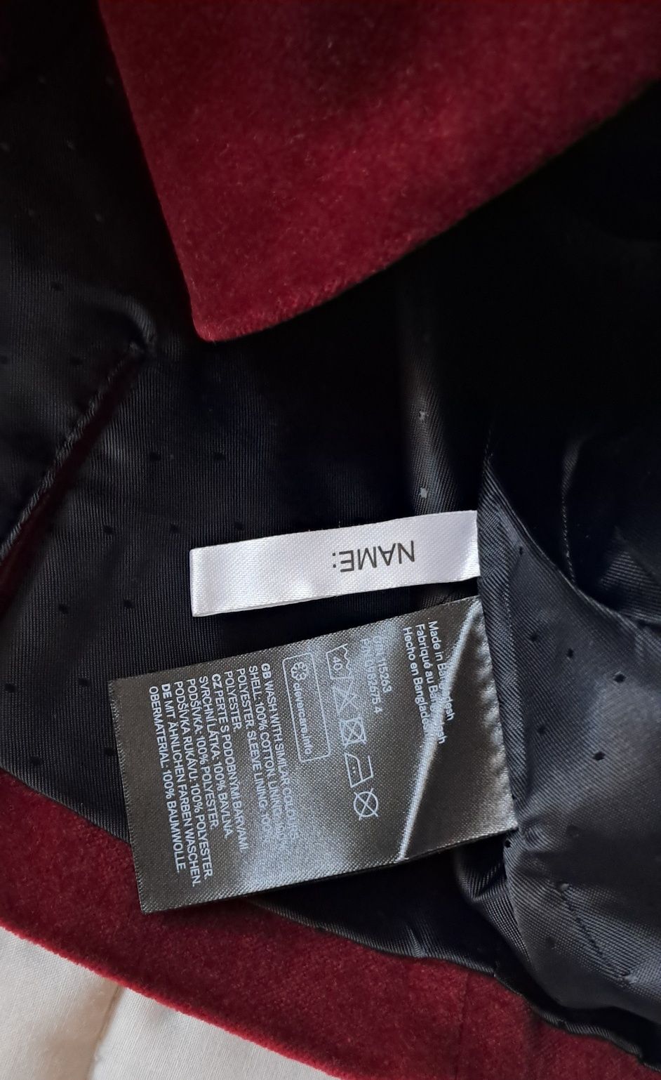 Marynarka bordowa h&m