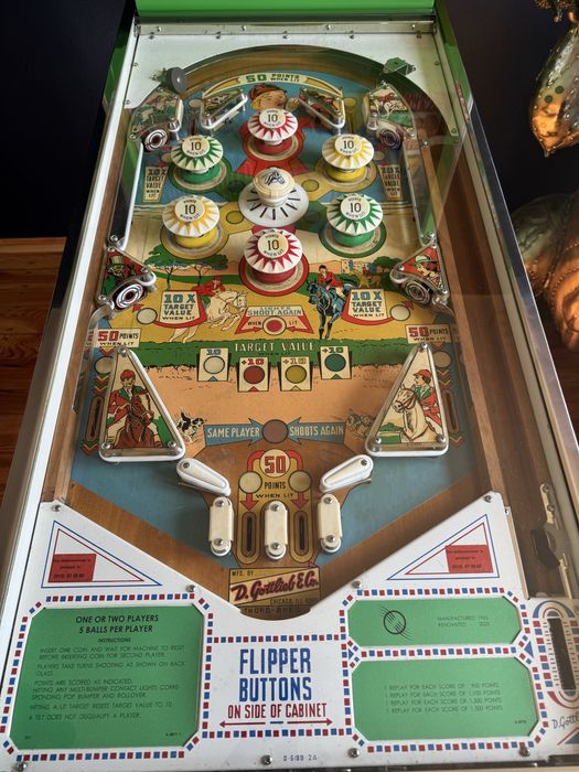 Pinball Flipper Gottlieb Thoro-Bred 1965