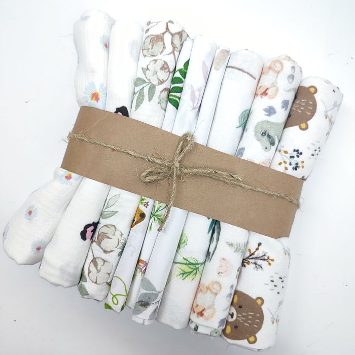 Дитячі пелюшки муслінові, бавовняні, байкові, непромокаючі пеленки