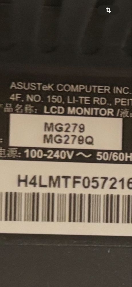Asus monitor 27 MG279