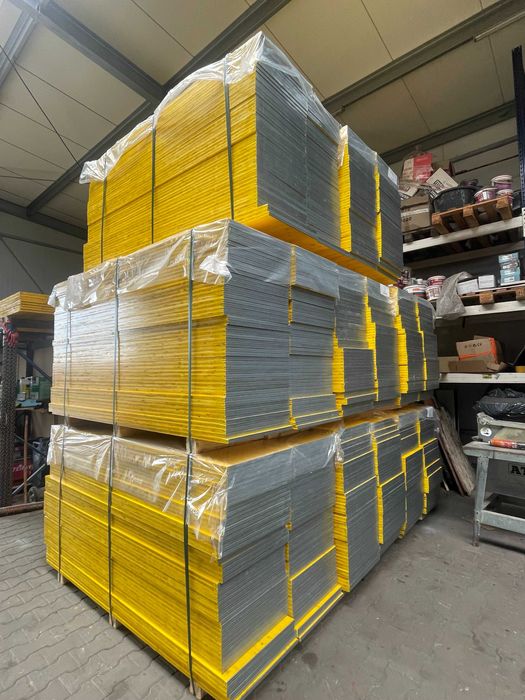 Sklejka szalunkowa płyta 3-warstwowa 2000x500x21 okuta żółta I Klasa