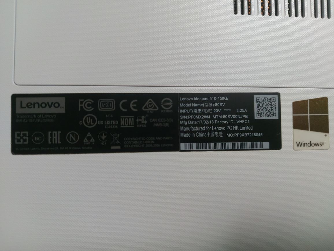 Laptop Lenovo ideapad