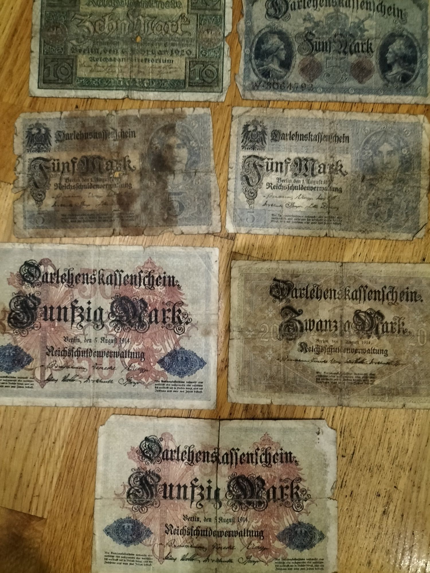 Stare banknoty marki niemieckie