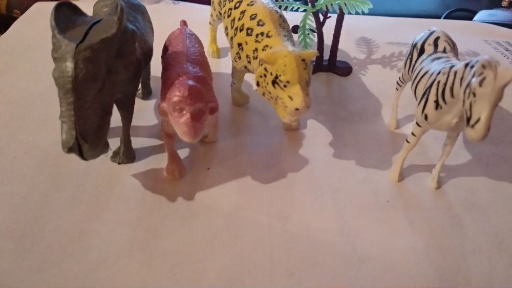 ИГРУШКИ пластик животные фигурки набор леопард зебра слон обезьяна