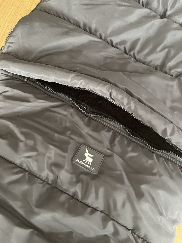 śpiworek cottonmoose black zimowy z futerkiem do Cybex