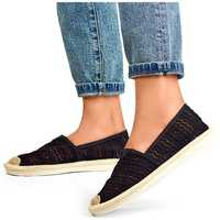 Čierne Sieťované Espadrilky Vzdušné Dámske Espadrilky