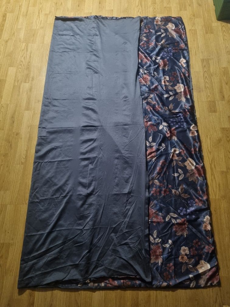 Pościel dwustronna 220 x 200 cm +2 x 70 x 80 cm granatowa wzór nowa