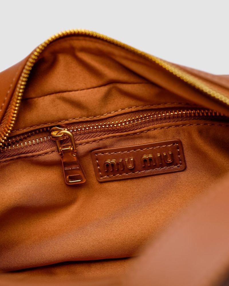 Torebka Miu Miu Nappa Leather Shoulder Bag Brown