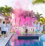 Gender Reveal show de fumaça chá de revelação Baby Party