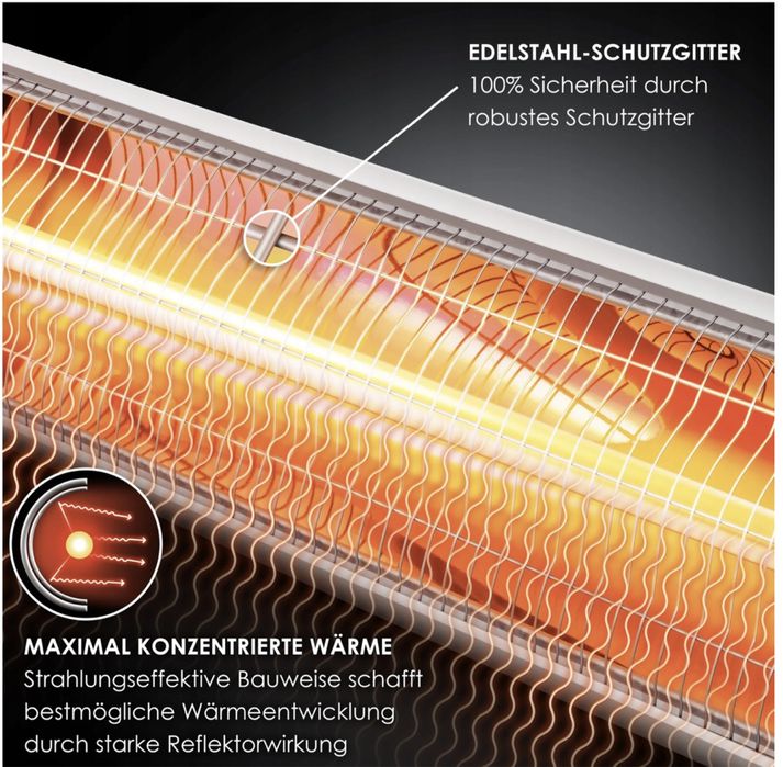 Promiennik podczerwieni o mocy 2500 W ze zdalnym sterowaniem KESSER