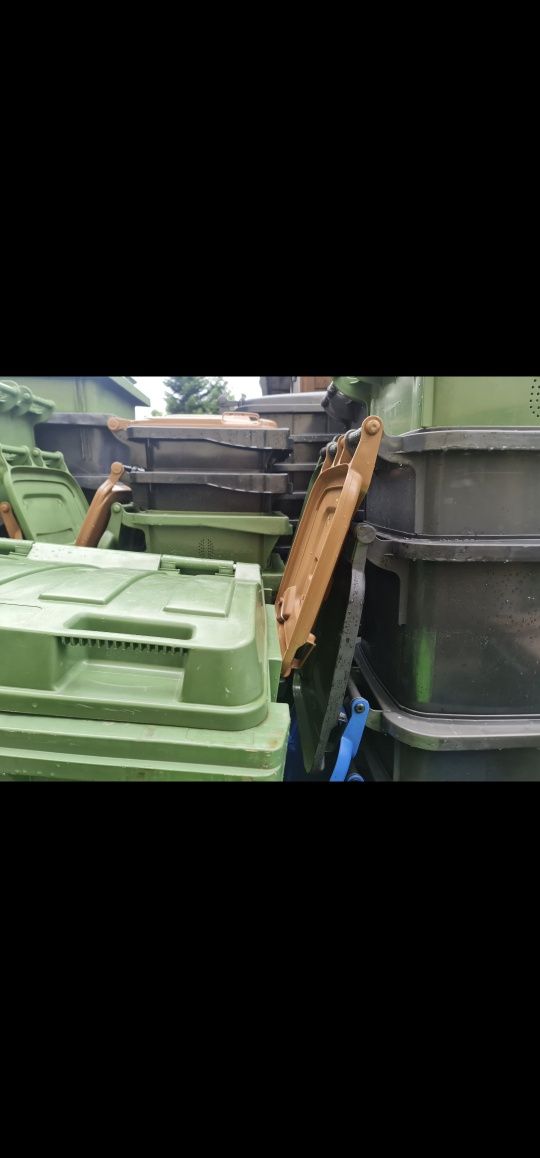 Niemieckie solidne mocne Pojemnik kosz śmieci kubły 120 l 240 l DOWÓZ