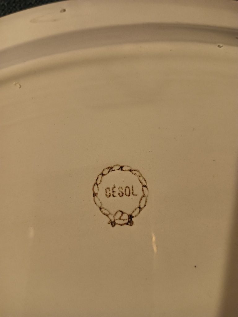 Travessa de loiça / cerâmica antiga Gesol - Souselas  -Coimbra Vintage
