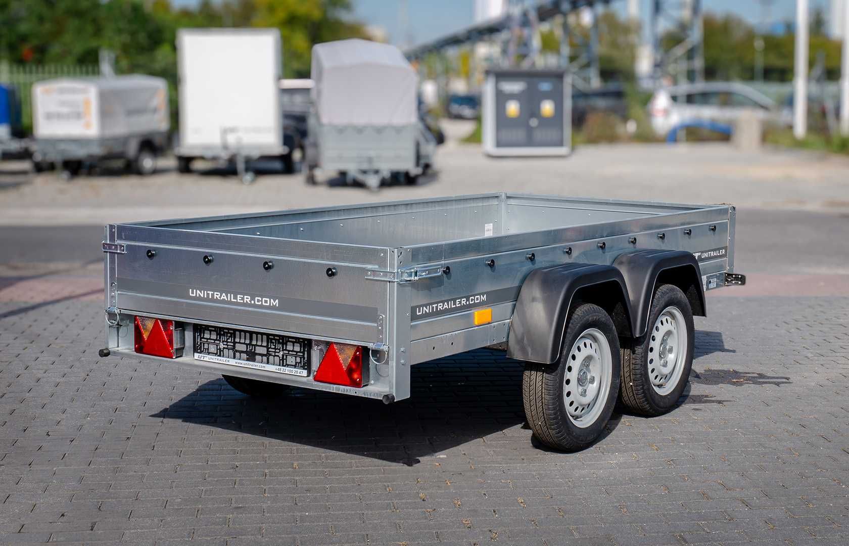 Wynajem przyczepka dwuosiowa 264x125 Unitrailer Garden 264/2 KIPP